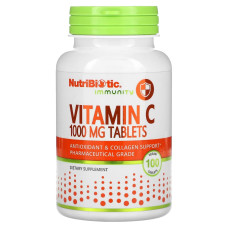 Витамин C, 1000 мг, Vitamin C, NutriBiotic, 100 таблеток