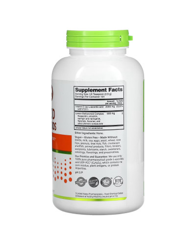 Аскорбиновая кислота с биофлавоноидами в порошке, Ascorbic Acid with Bioflavonoids, NutriBiotic, 454 гр