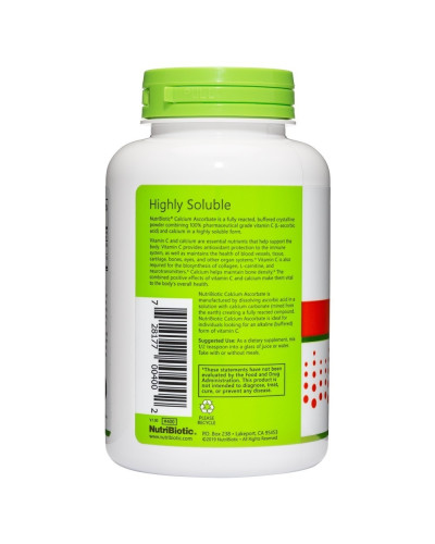 Аскорбат кальцію, Immunity, Calcium Ascorbate, NutriBiotic, 227 гр