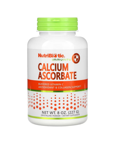 Аскорбат кальцію, Immunity, Calcium Ascorbate, NutriBiotic, 227 гр