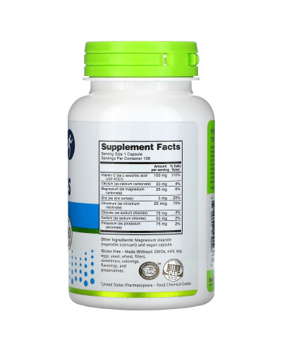 Незамінні електроліти, Essential Electrolytes, NutriBiotic, 100 вегетаріанських капсул