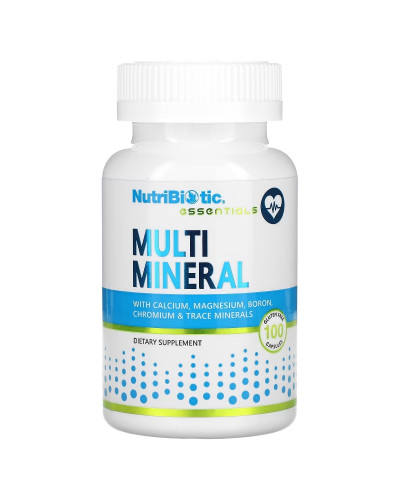 Мультиминералы, Essentials, Multi Mineral, NutriBiotic, 100 капсул