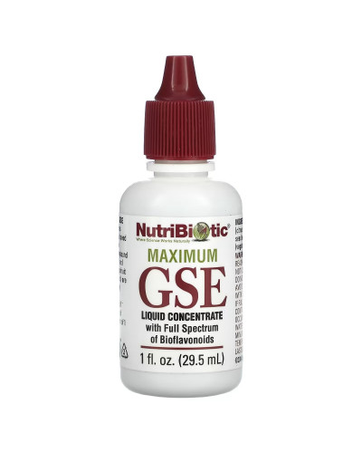 Экстракт семян грейпфрута высокой концентрации, Maximum GSE, Liquid Concentrate, NutriBiotic, 29,5 мл