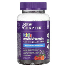 Мультивитамины для детей, ягодно-цитрусовый вкус, Kid's Multivitamin, New Chapter, 60 жевательных конфет