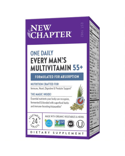 Ежедневные Мультивитамины для Мужчин 55+, Every Man's One Daily, New Chapter, 24 таблеток