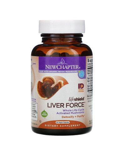Поддержка Печени, Lifeshield Liver Force, New Chapter, 60 капсул