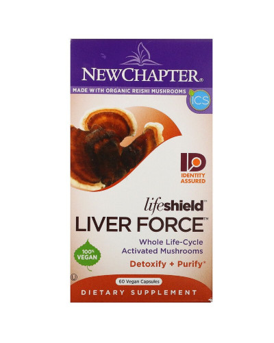 Поддержка Печени, Lifeshield Liver Force, New Chapter, 60 капсул