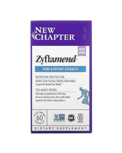 Противовоспалительный Комплекс, Zyflamend, New Chapter, 60 гелевых капсул