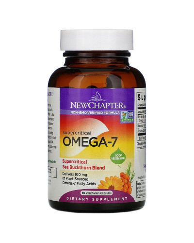 Омега-7, Supercritical Omega-7, New Chapter, 60 вегетаріанських капсул