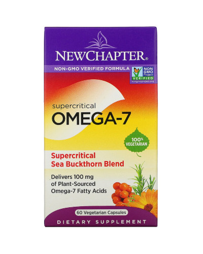 Омега-7, Supercritical Omega-7, New Chapter, 60 вегетаріанських капсул