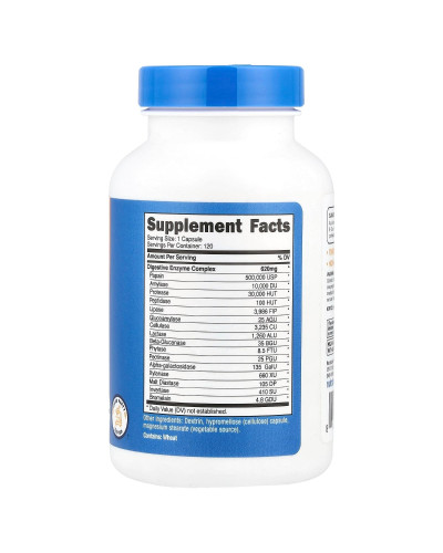 Травні ферменти, 620 мг, Digestive Enzymes, Nutricost, 120 капсул