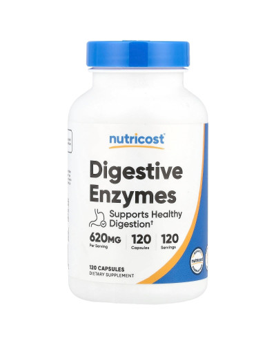Травні ферменти, 620 мг, Digestive Enzymes, Nutricost, 120 капсул