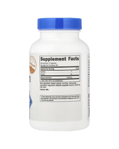 Молозиво, 1000 мг, Colostrum, Nutricost, 120 капсул