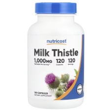 Розторопша, 1000 мг, Milk Thistle, Nutricost, 120 капсул