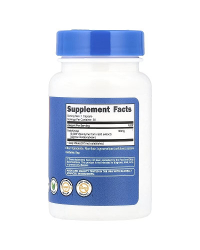 Наттокіназа, 100 мг, Nattokinase, Nutricost, 30 капсул