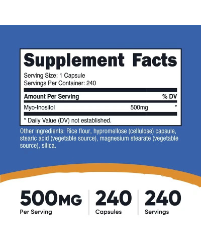 Инозитол, 500 мг, Inositol, Nutricost, 240 капсул Инозитол, 500 мг, Inositol, Nutricost, 240 капсул