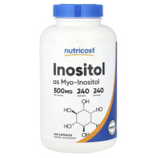 Інозитол, 500 мг, Inositol, Nutricost, 240 капсул