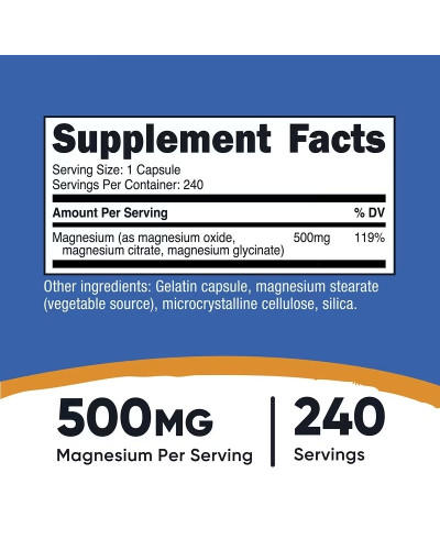 Магнієвий комплекс, 500 мг, Magnesium Complex, Nutricost, 240 капсул