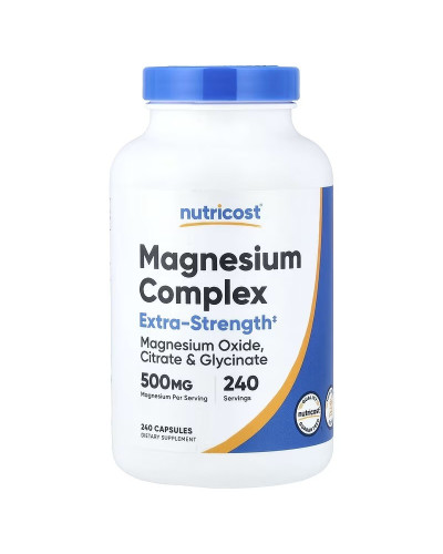 Магнієвий комплекс, 500 мг, Magnesium Complex, Nutricost, 240 капсул