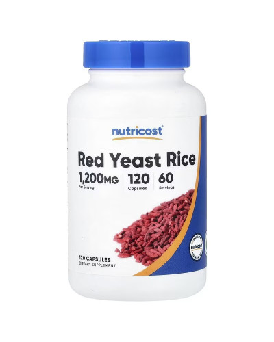 Красный дрожжевой рис, Red Yeast Rice, Nutricost, 120 капсул