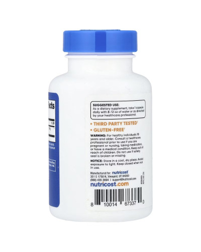 Наттокіназа, 100 мг, Nattokinase, Nutricost, 120 капсул