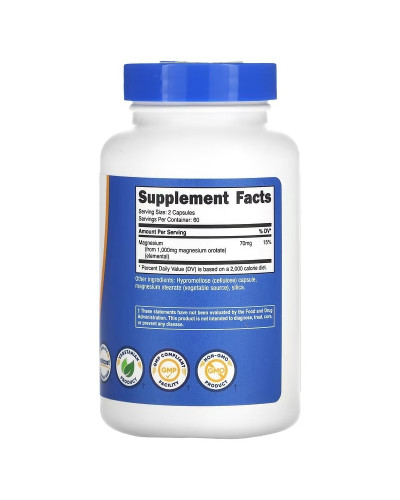 Магній бісгліцинат, без смаку, Magnesium Bisglycinate, Nutricost, 250 гр