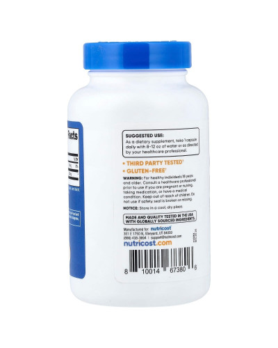 D-глюкарат кальцію, 500 мг, Calcium D-Glucarate, Nutricost, 120 капсул