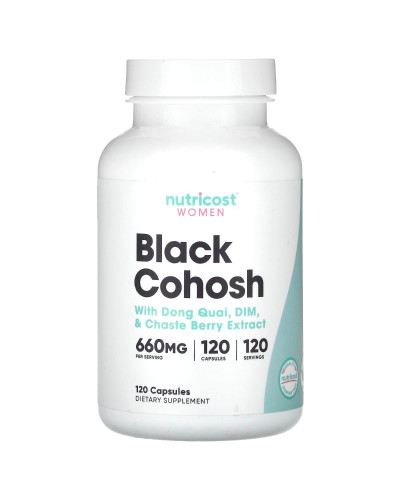 Комплекс для женщин с клопогоном, Women, Black Cohosh with Dong Quai, DIM & Chaste Berry Extract, Nutricost, 120 капсул