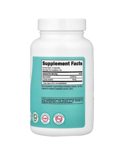 Мио и D-хиро инозитол для женщин, Women, Myo & D-Chiro Inositol, Nutricost, 120 капсул