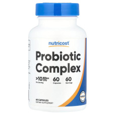 Комплекс пробіотиків, 10 млрд КУО, Probiotic Complex, Nutricost, 60 капсул