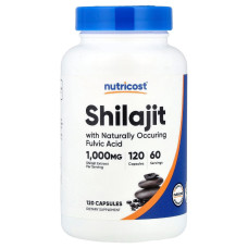 Мумие, 1000 мг, Shilajit, Nutricost, 120 капсул