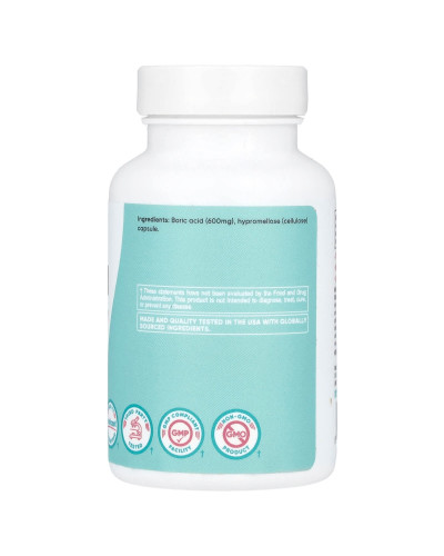 Борная кислота для женщин, 600 мг, Women, Boric Acid, Vaginal Suppository, Nutricost, 60 влагалищных капсул