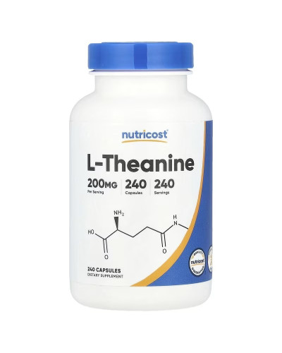 L-теанін, 200 мг, L-Theanine, Nutricost, 240 капсул