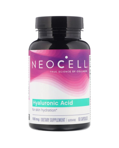 Гиалуроновая кислота, Hyaluronic Acid, 100 мг, Neocell, 60 капсул
