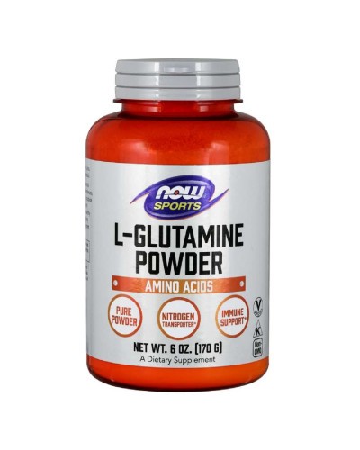 Глютамін в Порошку, L-Glutamine Powder, Now Foods, 170 гр.