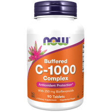Комплекс Витамина C-1000, с 250 мг биофлавоноидов, Complex C-1000 With 250 mg of Bioflavonoids, Now Foods, 90 таблеток
