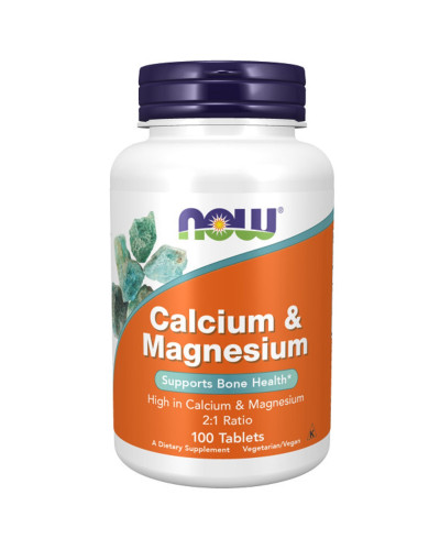 Кальцій і Магній, Calcium & Magnesium 2: 1 Ratio, Now Foods, 100 таблеток