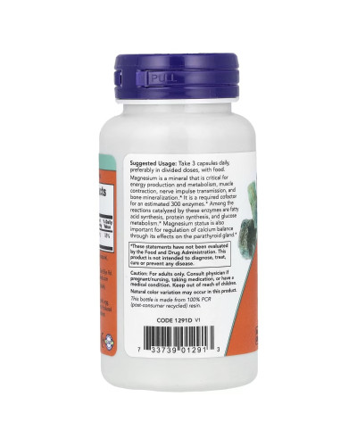 Магній цитрат, Magnesium Citrate, Now Foods, 60 вегетаріанських капсул Магній цитрат, Magnesium Citrate, Now Foods, 60 вегетаріанських капсул