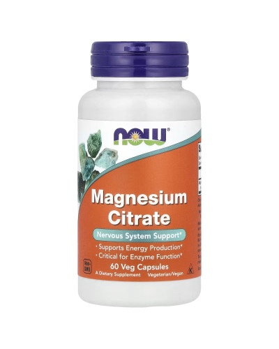 Магній цитрат, Magnesium Citrate, Now Foods, 60 вегетаріанських капсул