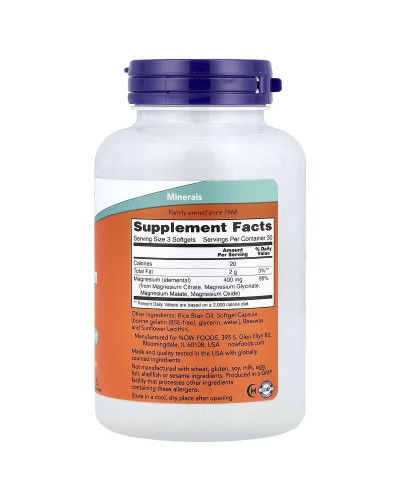 Магній цитрат, Magnesium Citrate, Now Foods, 90 гелевих капсул Магній цитрат, Magnesium Citrate, Now Foods, 90 гелевих капсул