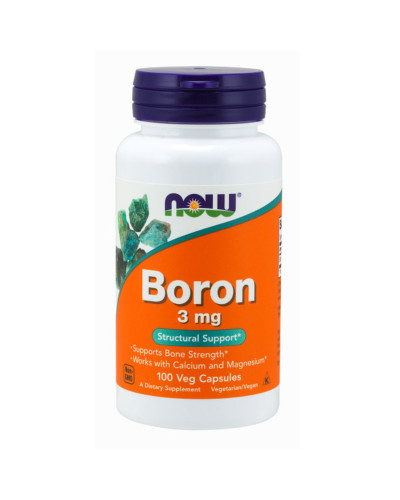 Бор, 3 мг, Boron 3 mg, Now Foods, 100 вегетарианских капсул