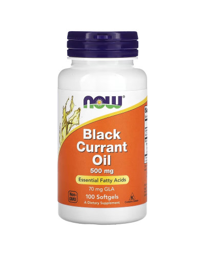 Олія чорної смородини, 500 мг, Black Currant Oil, Now Foods, 100 гелевих капсул