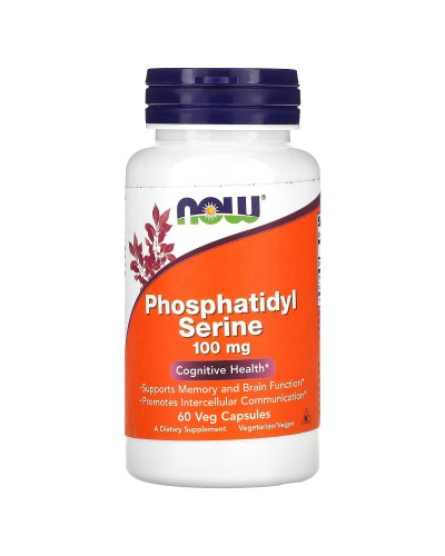 Фосфатидилсерин, 100 мг, Phosphatidyl Serine, Now Foods, 60 вегетарианских капсул