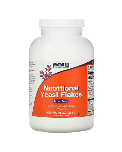 Харчові дріжджі в пластівцях, Nutritional Yeast Flakes, Now Foods, 284 гр