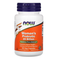 Пробиотики Для Женщин, 20 млрд КОЕ, Woman's Probiotic, 20 Billion, Now Foods, 50 вегетарианских капсул