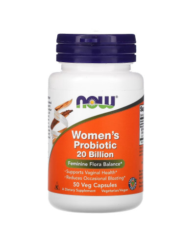 Пробіотики Для Жінок, 20 млрд КУО, Woman's Probiotic, 20 Billion, Nоw Foods, 50 вегетаріанських капсул