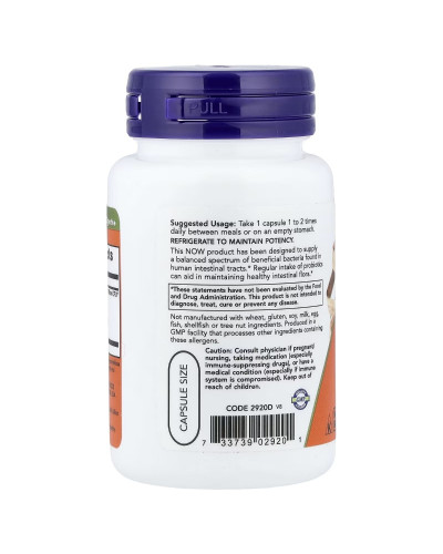 Пробиотический комплекс, 4x6 Acidophilus, Now Foods, 60 вегетарианских капсул