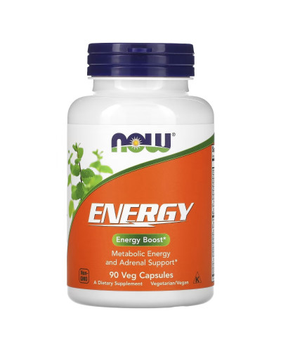 Комплекс для підтримки надниркових залоз та енергії, Energy, Now Foods, 90 вегетаріанських капсул
