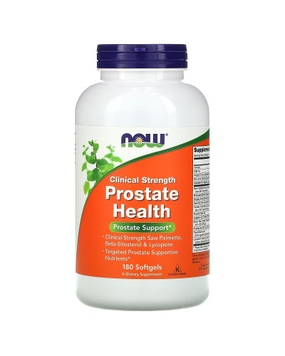 Здоров'я простати, Prostate Health, Clinical Strength, Now Foods, 180 гелевих капсул