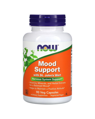 Підтримка настрою зі звіробєм, Mood Support with St. John's Wort, Now Foods, 90 вегетаріанських капсул